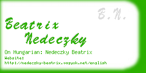 beatrix nedeczky business card